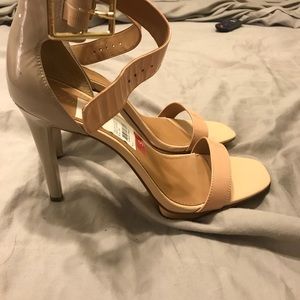 Calvin Klein beige strapped heel